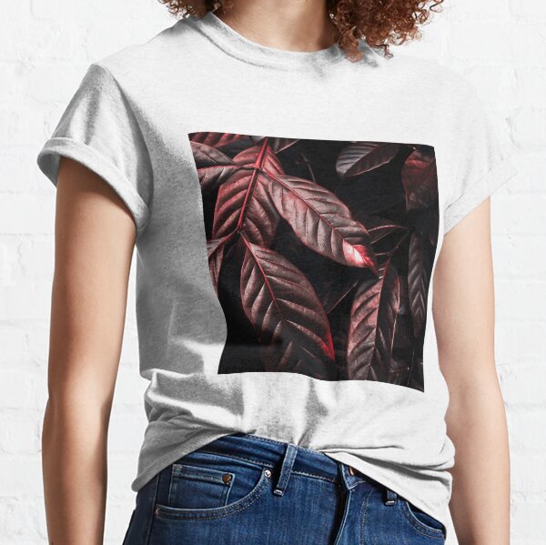 Glänzende rote Blätter Classic T-Shirt