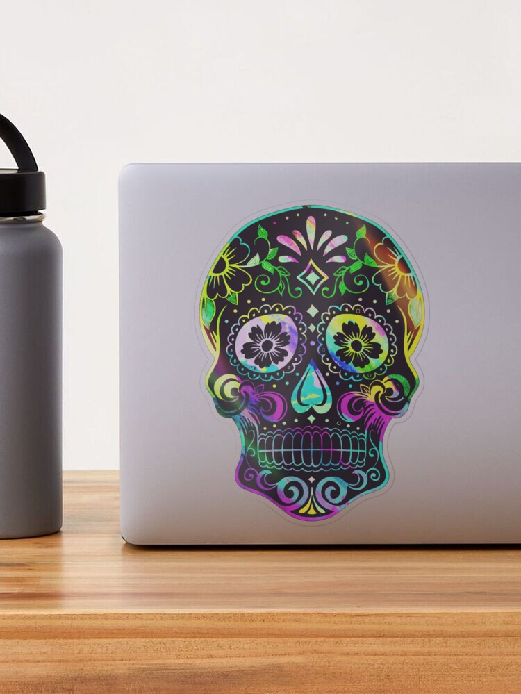 Sticker Sugar Skull pour Clavier Macbook