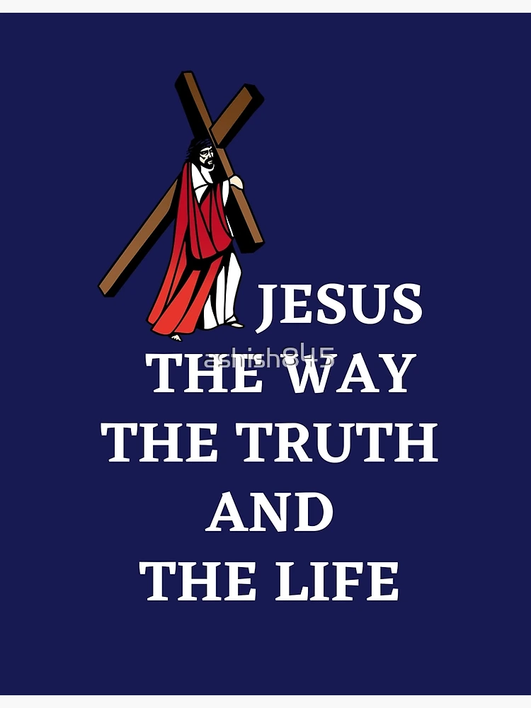 Poster Bíblia Cristã Verse Jesus Way Truth Life