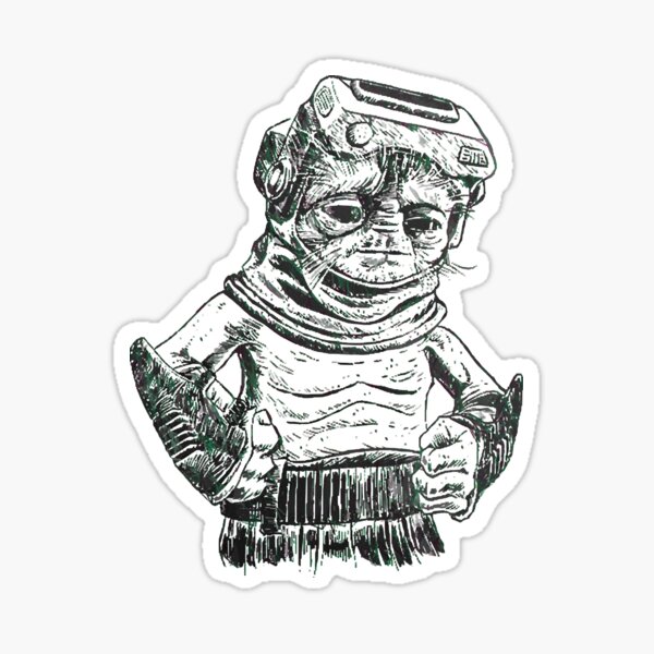 Vista previa del artículo con la obra «babu frik en blanco y negro», diseñado y vendido por hirthe237.