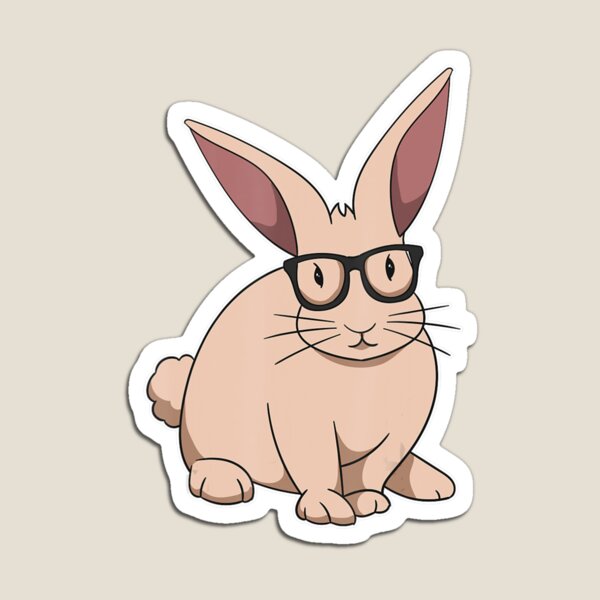 Rabbit Hipster Cute Bunnies Sunglasses Kids Magnet