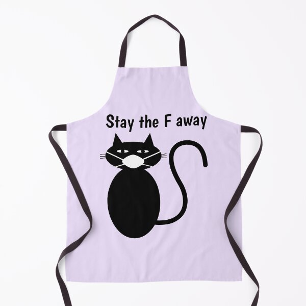 Item preview, Black cat wearing mask says Stay the F away designed and sold by Yulacreative.