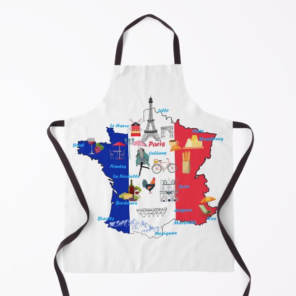 Item preview, France Map Tee Landmarks tourist attractions major cities flag designed and sold by mashmosh.