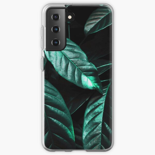 Shiny Emerald Green Leaves Samsung Galaxy Soft Case