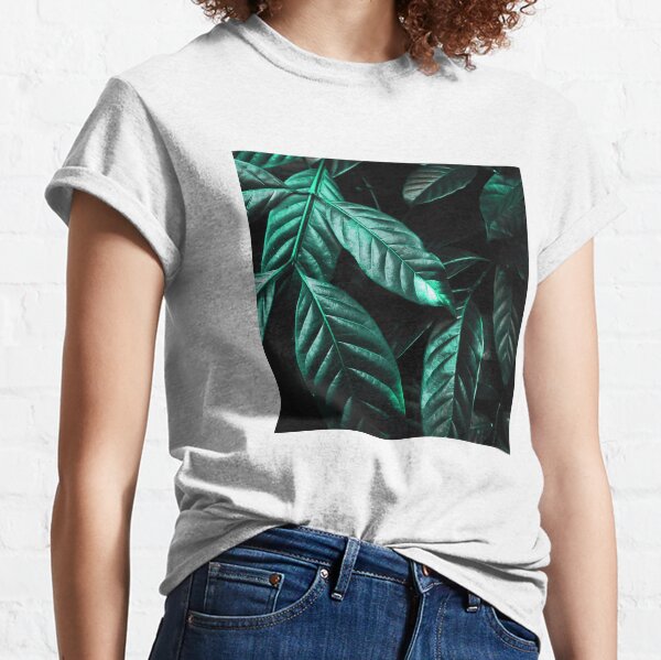Shiny Emerald Green Leaves Classic T-Shirt
