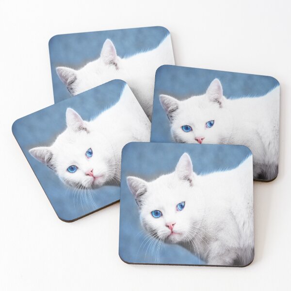 Item preview, white cat designed and sold by Hyawattar4i.