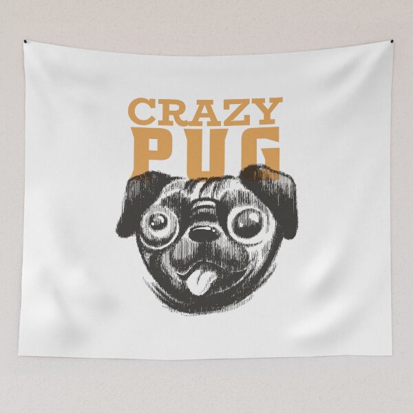 Item preview, Pug dog, crazy pug designed and sold by DerSenat.