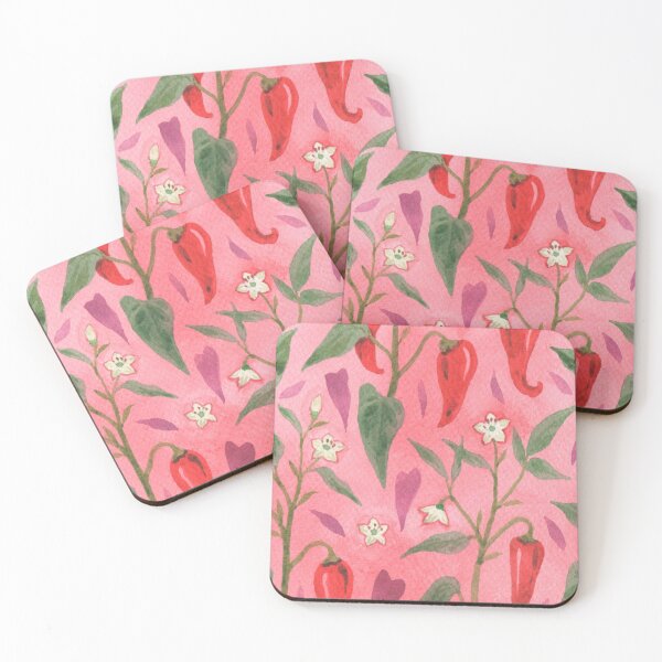 Item preview, Hot Peppers In The Fields pattern watercolor design designed and sold by Hynek Šnajdr.