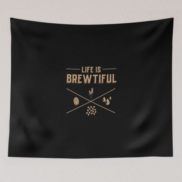 Item preview, Life Is Brewtiful Funny Beer Lover Long Sleeve T-Shirt designed and sold by telegaevel.