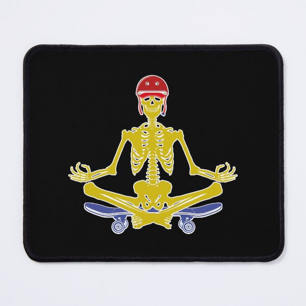 Item preview, Funny Meditating Skeleton Yoga on Skateboard, Halloween, meditation, Zen | designed and sold by Boom-llqb.