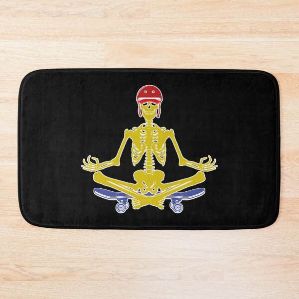 Item preview, Funny Meditating Skeleton Yoga on Skateboard, Halloween, meditation, Zen | designed and sold by Boom-llqb.