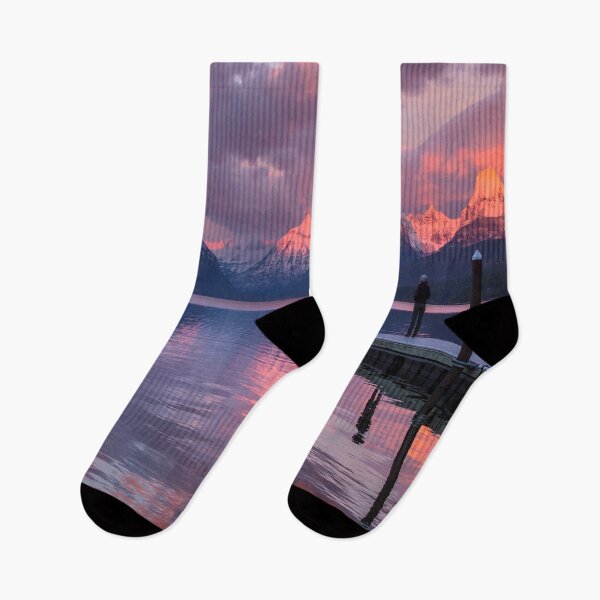 Item preview, Sunset, Pink Sky, River And Mountains Landscape | Halloween Gift | Home Decor | Halloween Decoration | Christmas Decoration | Christmas Shopping | Christmas Decor designed and sold by dipimoda.