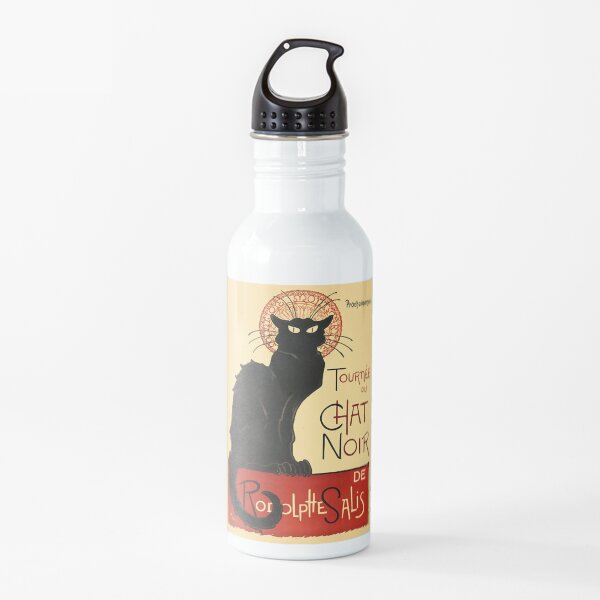 Le Chat Noir Water Bottle Redbubble