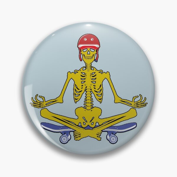 Item preview, Funny Meditating Skeleton Yoga on Skateboard, Halloween, meditation, Zen | designed and sold by Boom-llqb.