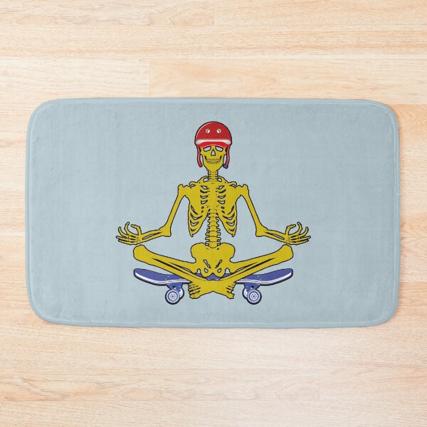 Item preview, Funny Meditating Skeleton Yoga on Skateboard, Halloween, meditation, Zen | designed and sold by Boom-llqb.