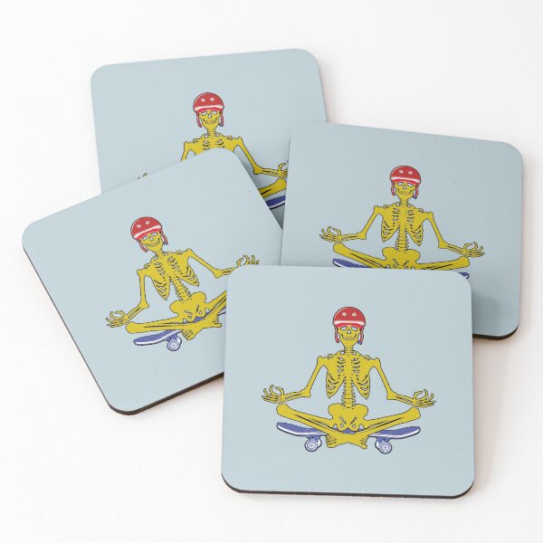 Item preview, Funny Meditating Skeleton Yoga on Skateboard, Halloween, meditation, Zen | designed and sold by Boom-llqb.