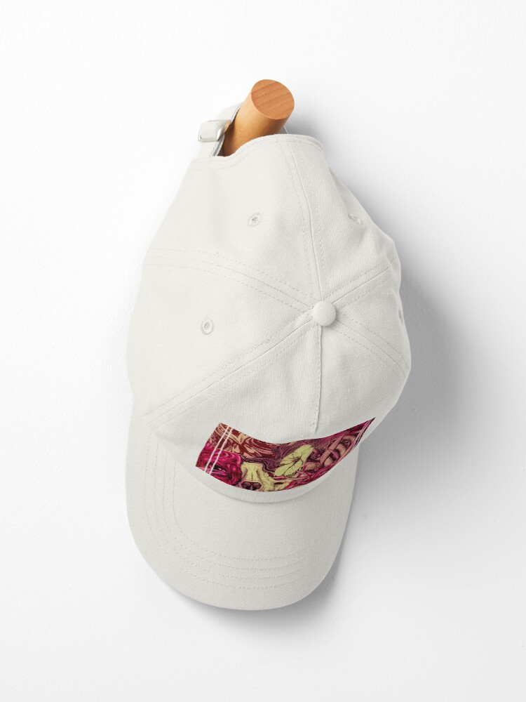 Alternate view of Sphynx cat and flowers Cap
