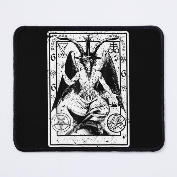 Vintage Baphomet Lucifer Occult Pentagram Demonic Mouse Pad
