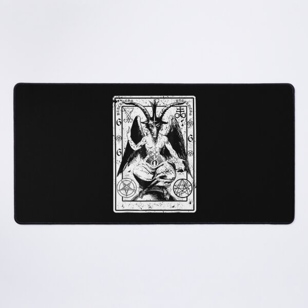 Vintage Baphomet Lucifer Occult Pentagram Demonic Desk Mat
