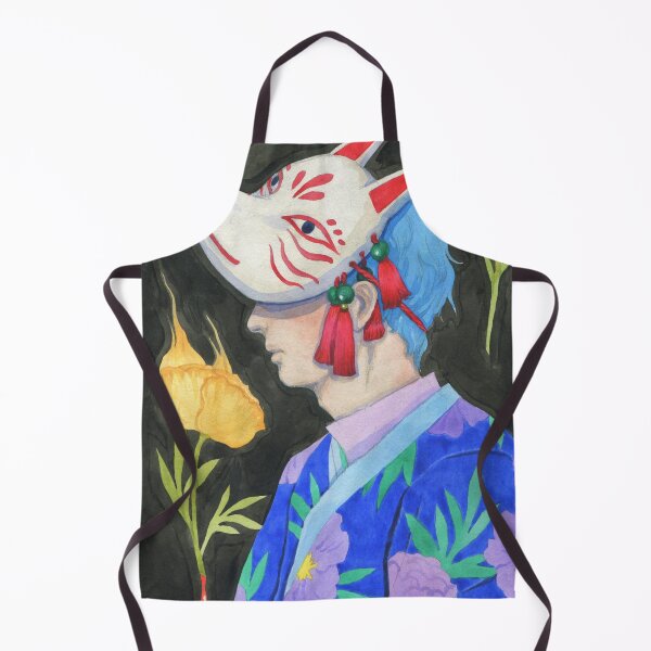 Item preview, Selfportait in Fox Mask and Blue Kimono designed and sold by Hynek Šnajdr.