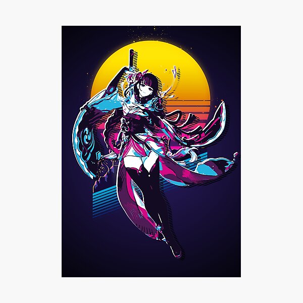 Artikel-Vorschau von Genshin Impact - Raiden Shogun *80er Retro*, designt und verkauft von MyRetroArt.