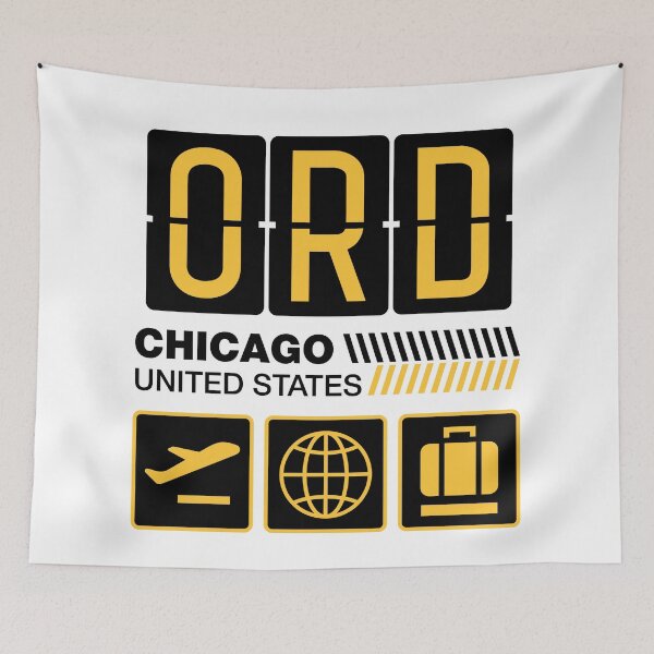 Item preview, Chicago Airport Tag, United States Vacation Travel, ORD Airport Code, Chicago Holiday, ORD Luggage Tag, Chicago Gift Souvenir designed and sold by iconikit.