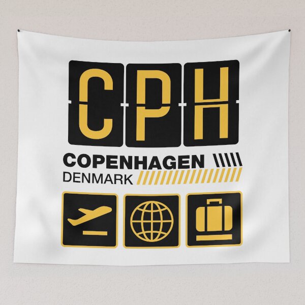 Item preview, Copenhagen Airport Tag, Denmark Vacation Travel, CPH Airport Code, Copenhagen Holiday, CPH Luggage Tag, Copenhagen Gift Souvenir designed and sold by iconikit.