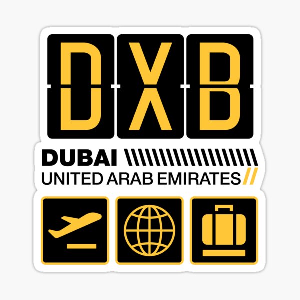 Item preview, Dubai Airport Tag, United Arab Emirates Vacation Travel, DXB Airport Code, Dubai Holiday, DXB Luggage Tag, Dubai Gift Souvenir designed and sold by iconikit.