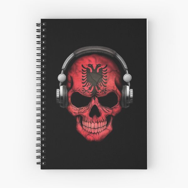 Item preview, Dark Skull Deejay with Albanian Flag  designed and sold by hirthe237.