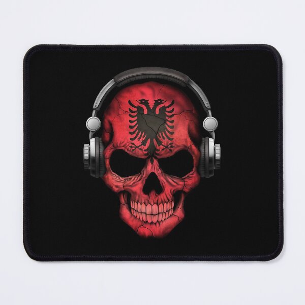 Item preview, Dark Skull Deejay with Albanian Flag  designed and sold by hirthe237.