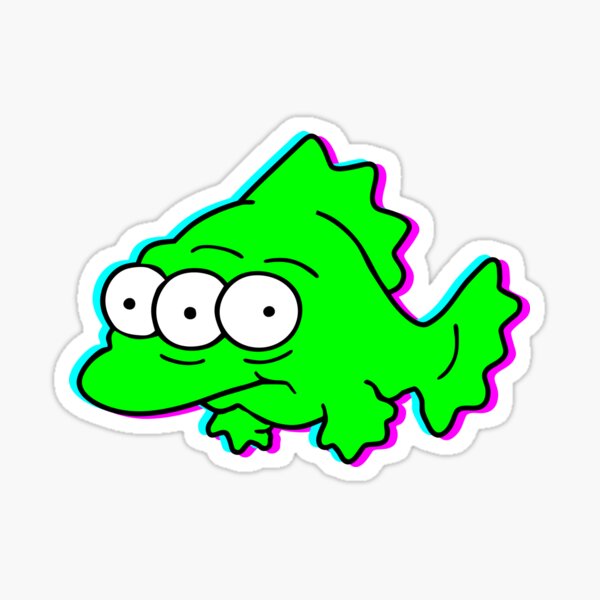 Vista previa del artículo con la obra «Blinky el pez de tres ojos», diseñado y vendido por TIGERCRYZ.