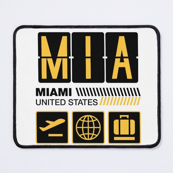 Item preview, Miami Airport Tag, United States Vacation, USA Travel, MIA Airport Code, Miami Holiday, MIA Luggage Tag, Miami Gift Souvenir designed and sold by iconikit.