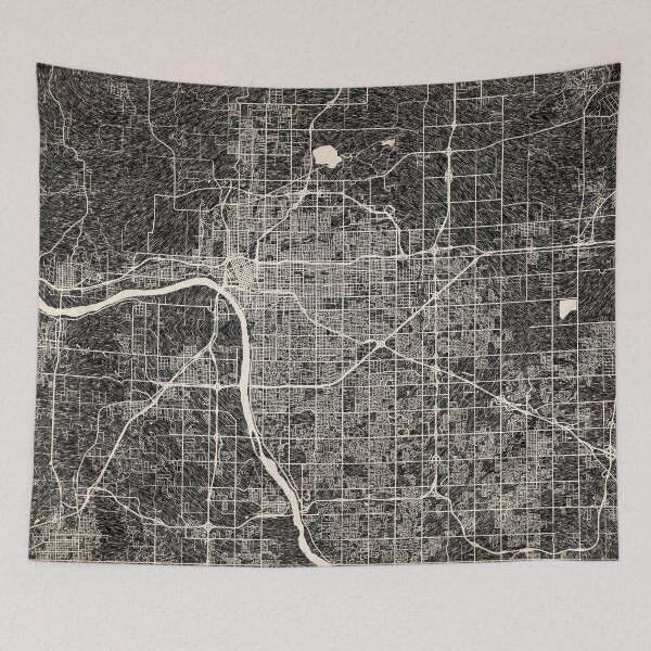 Item preview, Tulsa map Oklahoma Ink lines designed and sold by InkMaps.