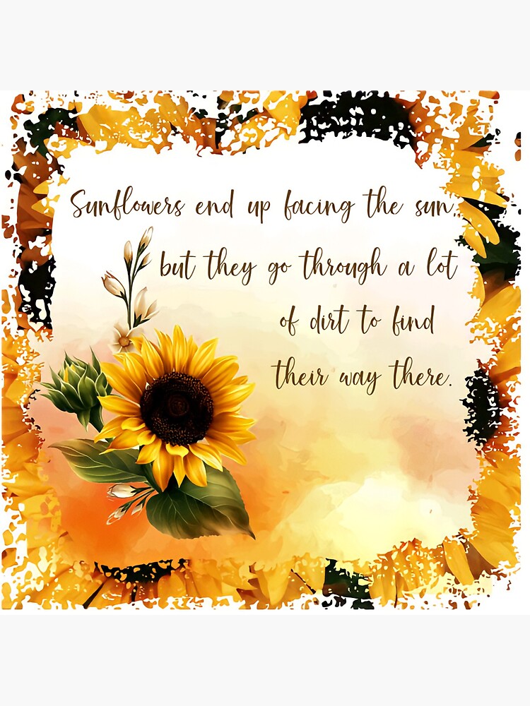 "Sunflower poem" Sticker for Sale by capershandmade Redbubble