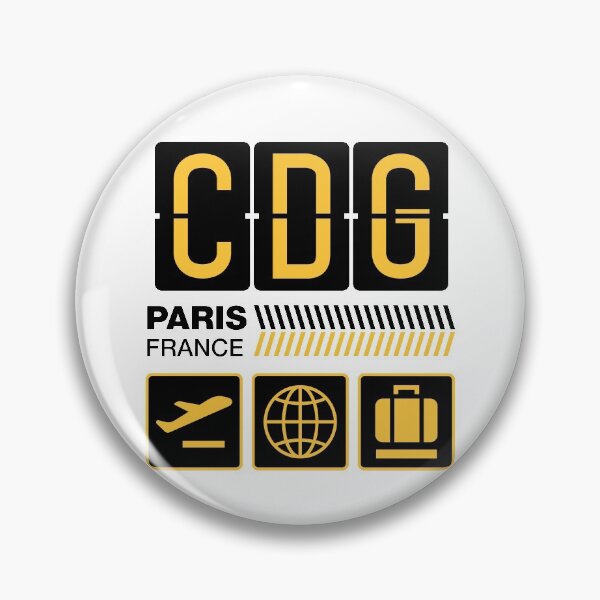 Artikelvorschau, Paris Flughafen-Tag, Frankreich Urlaubsreisen, CDG Flughafen-Code, Paris Urlaub, CDG Gepäckanhänger, Paris Geschenk Souvenir entworfen und verkauft von iconikit.