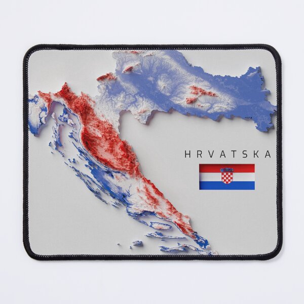 Item preview, Topographic map of Croatia designed and sold by joewdavies.