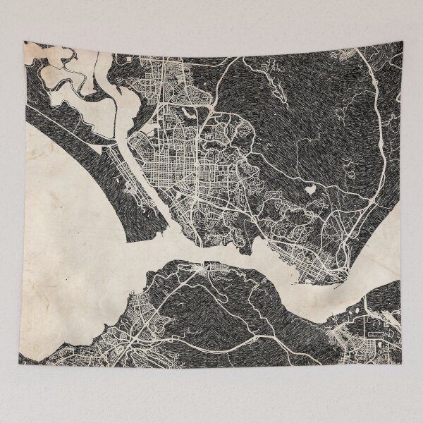Item preview, Vallejo map California Ink lines designed and sold by InkMaps.