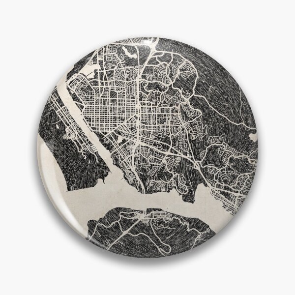 Item preview, Vallejo map California Ink lines 2 designed and sold by InkMaps.