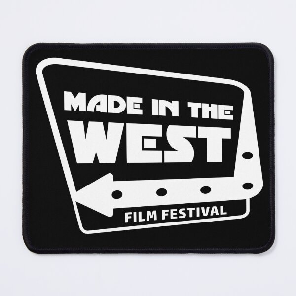 Made in the West Film Festival Logo (White on Black) Mouse Pad