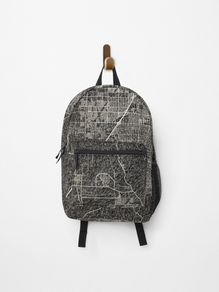 Imagen 1 de 3, Mochila con la obra Victorville map California Ink lines 2, diseñada y vendida por InkMaps.