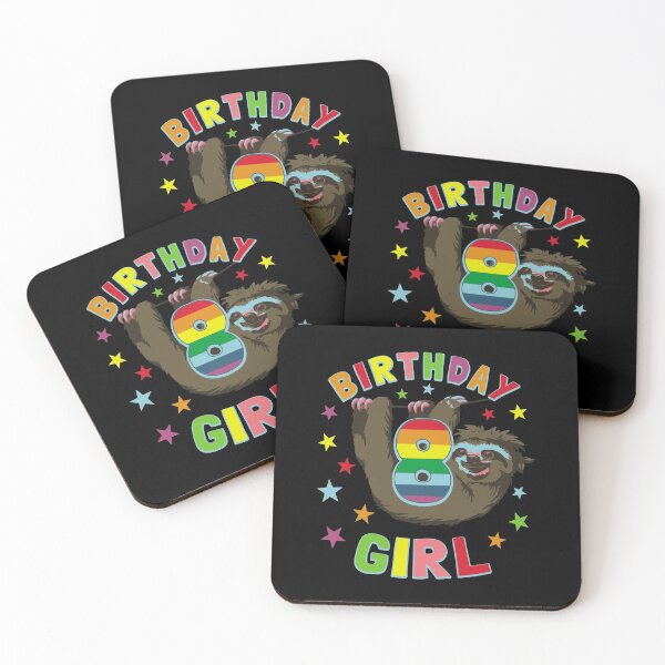 Item preview, Girl 8Th Birthday Sloth 8 Year Old B-Day Party Kids Gift designed and sold by ferminfarflu.