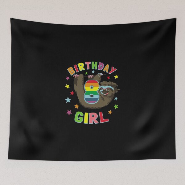 Item preview, Niña 8 ° cumpleaños Pereza 8 años Fiesta B-Day Regalo para niños designed and sold by ferminfarflu.