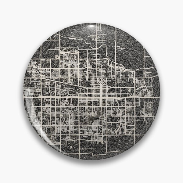 Artikelvorschau, Visalia map California Ink lines entworfen und verkauft von InkMaps.