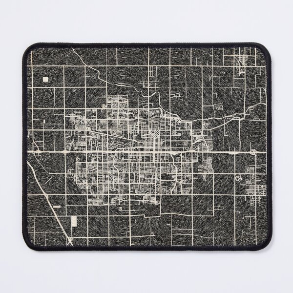 Item preview, Visalia map California Ink lines designed and sold by InkMaps.
