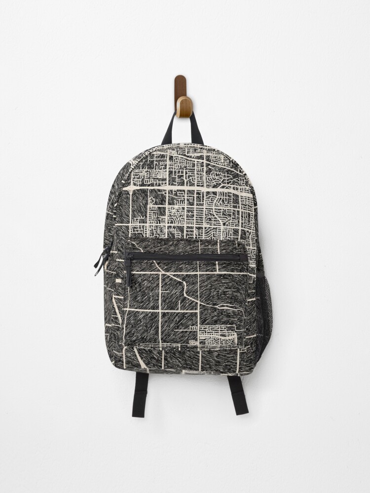 Thumbnail 1 of 3, Backpack, Visalia map California Ink lines designed and sold by InkMaps.