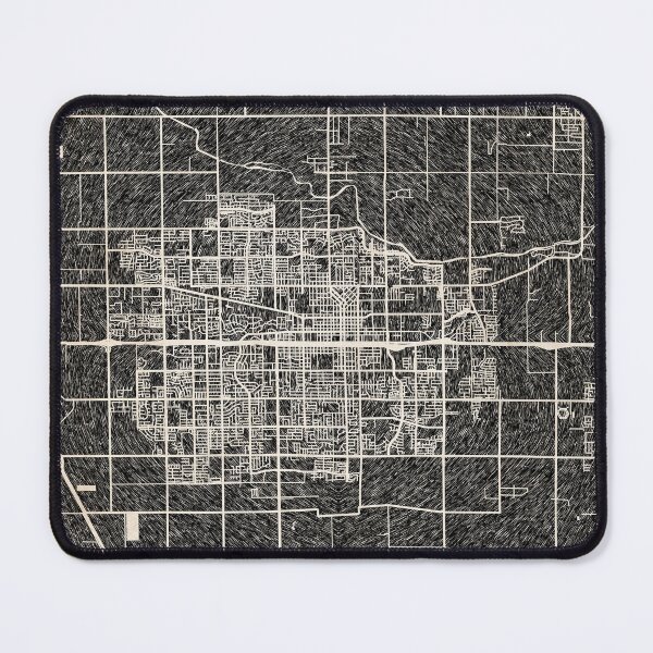 Artikelvorschau, Visalia map California Ink lines 2 entworfen und verkauft von InkMaps.
