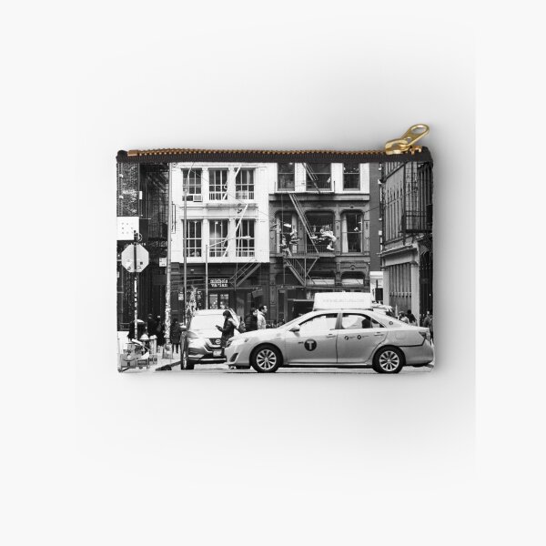 Item preview, New York Streets, New York Taxi, Black and White, Taxi, New York, Buildings designed and sold by Magic Love Art Print.