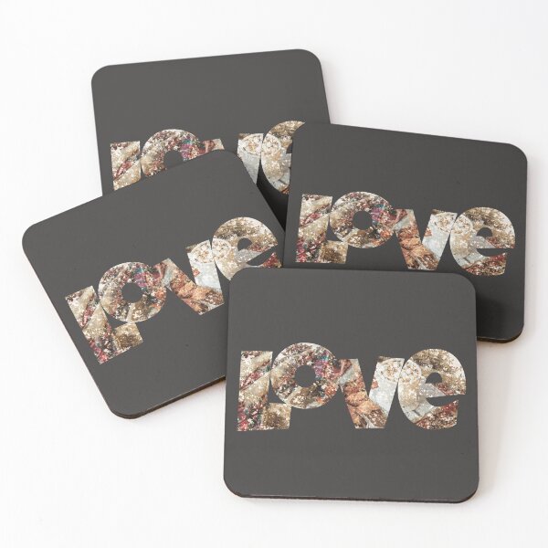Item preview, Love text and cozy autumn picture - double exposure designed and sold by FunnyChameleon.