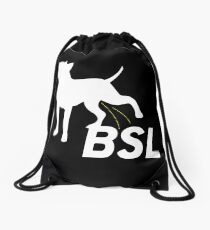 Piss on BSL Breed Specific Legislation Drawstring Bag