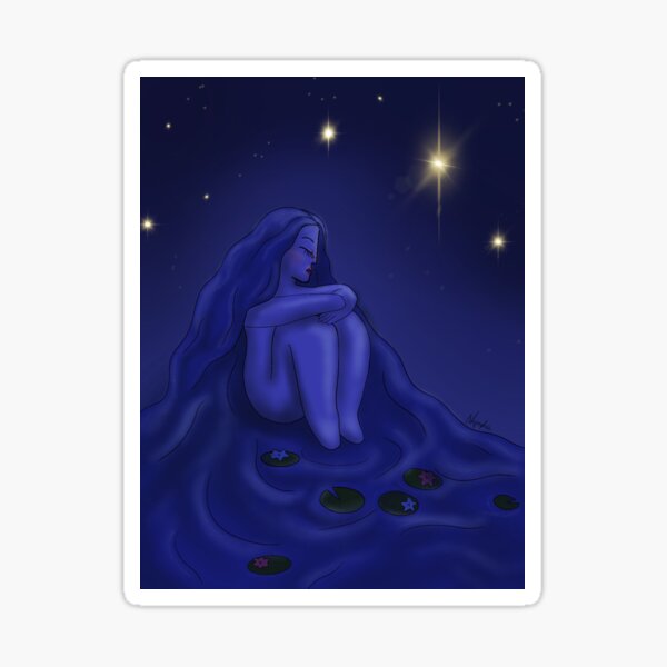 Naiad under the stars Sticker
